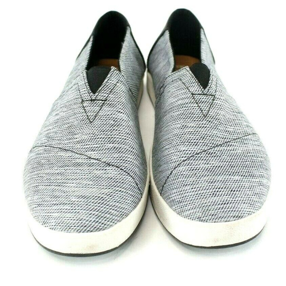 Toms Mens Ava Canvas Slip On Sz 9 Gray Black main image 4